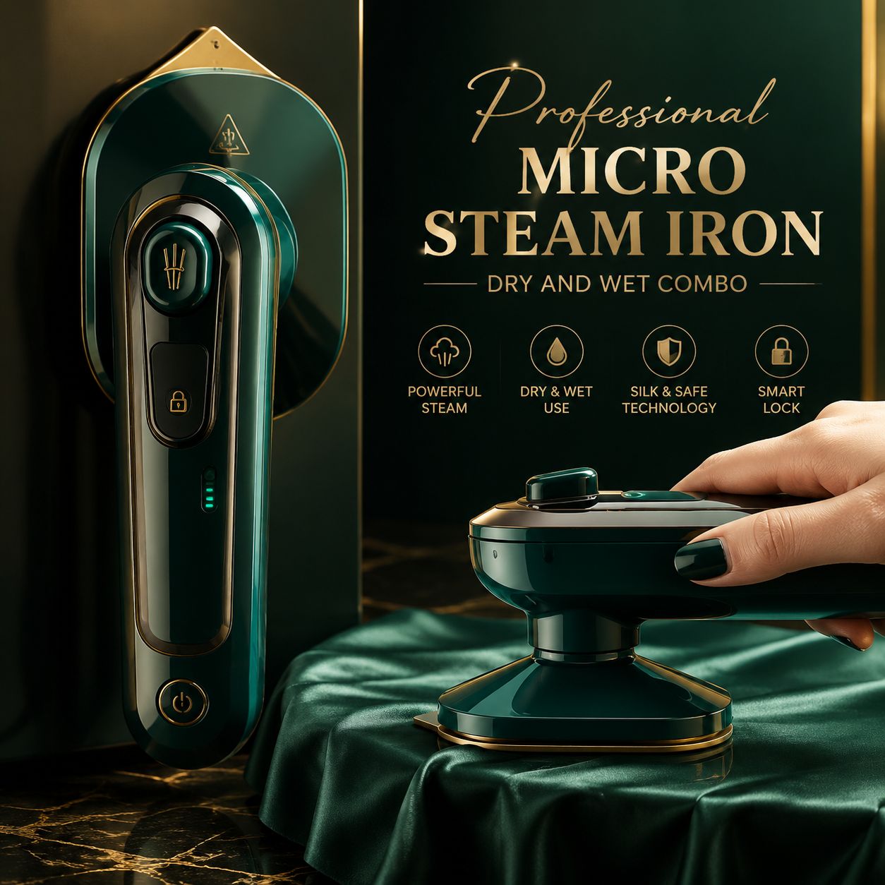 Portable Micro Steam Iron – Dry & Wet Travel Iron